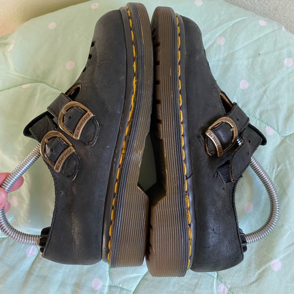 VINTAGE RARE Black Dr. Martens Mary Jane’s  Made in England Litte Girls size 2 - Picture 7 of 16